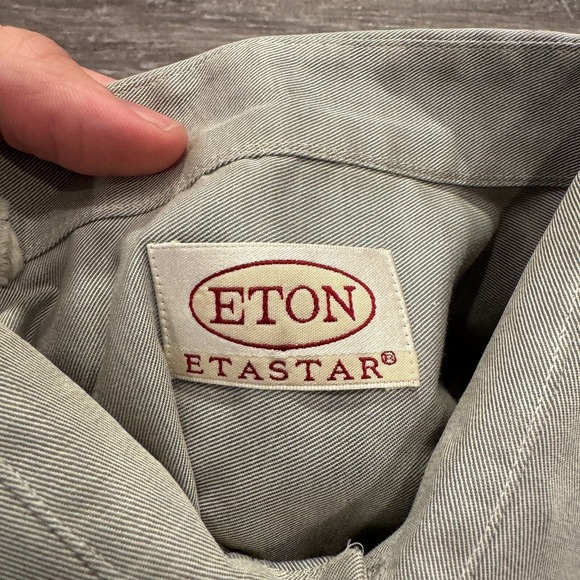 Eton Shirt Mens Extra Large Gray Etastar Long Sleeve Button Up Minimal Adult - Picture 6 of 11